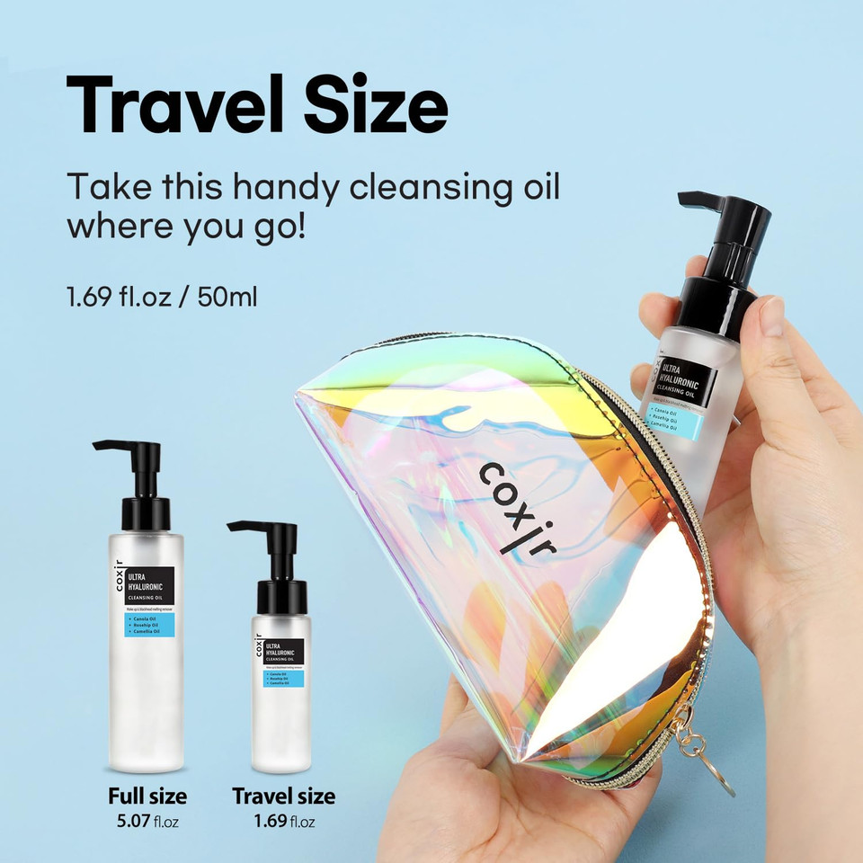 Coxir Ultra Hyaluronic Cleansing Oil 1.69 Fl.Oz + Black Rice Txa Pore Mask 1.69 Fl.Oz + Brown Rice Niacinamide Peeling Mist 2.70 Fl.Oz