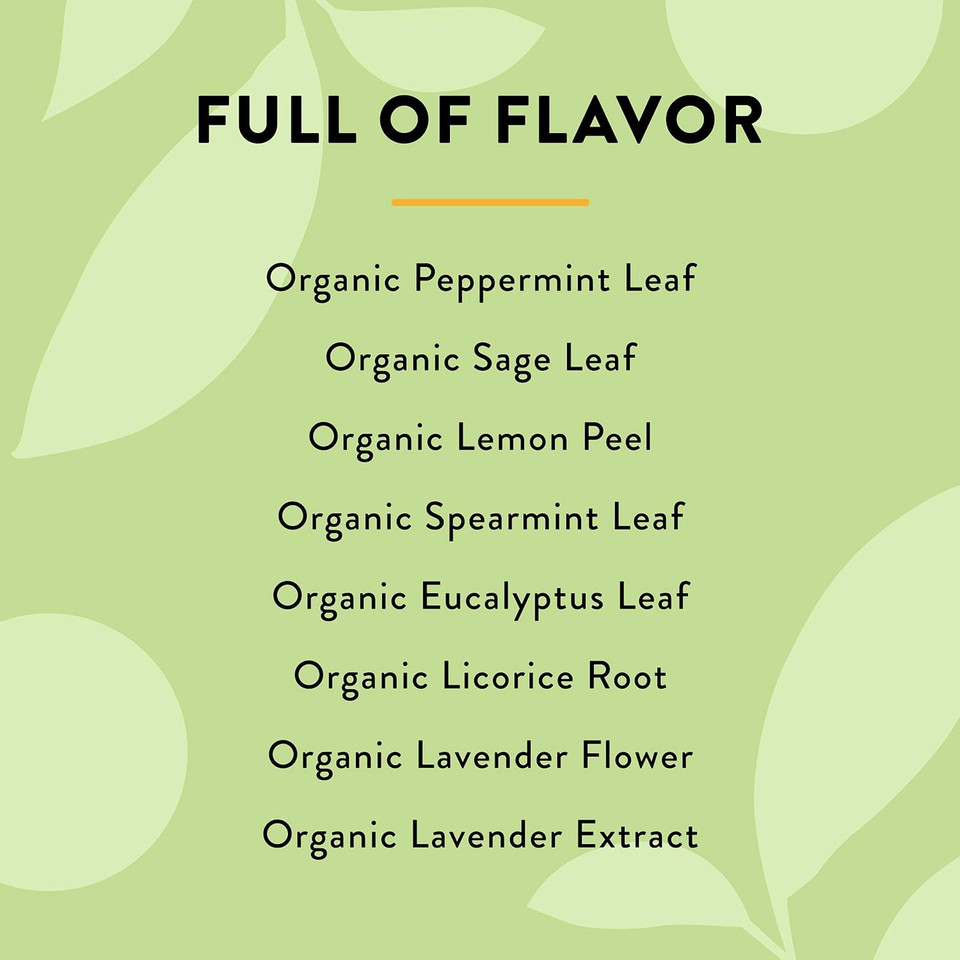 Choice Organic Mint Sage Herbal Tea, Caffeine Free, 16 Bags (Pack Of 6)96 Count (Pack Of 1)