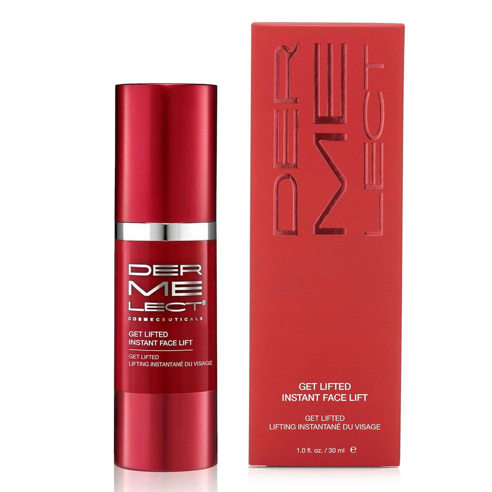 Dermelect Get Lifted Instant Face Lift For Face & Neck Anti Aging Cream With Manuka Honey, Egg White Tightening Hydrating Firming Treatment For Sagging Jawline, Loose Skin, Lines Wrinkles 1 Oz