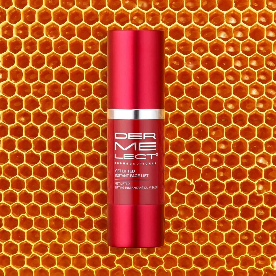 Dermelect Get Lifted Instant Face Lift For Face & Neck Anti Aging Cream With Manuka Honey, Egg White Tightening Hydrating Firming Treatment For Sagging Jawline, Loose Skin, Lines Wrinkles 1 Oz