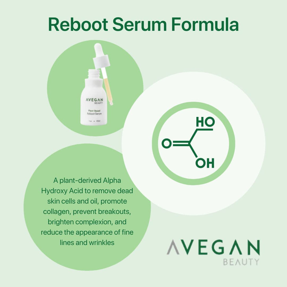 Ecco Bella Avegan Wellness Beauty Plant-Based Facial Serum For Glowing Skin  Face Gentle Exfoliating Blemish Spot Treatment With Alpha & Beta Hydroxy Acid