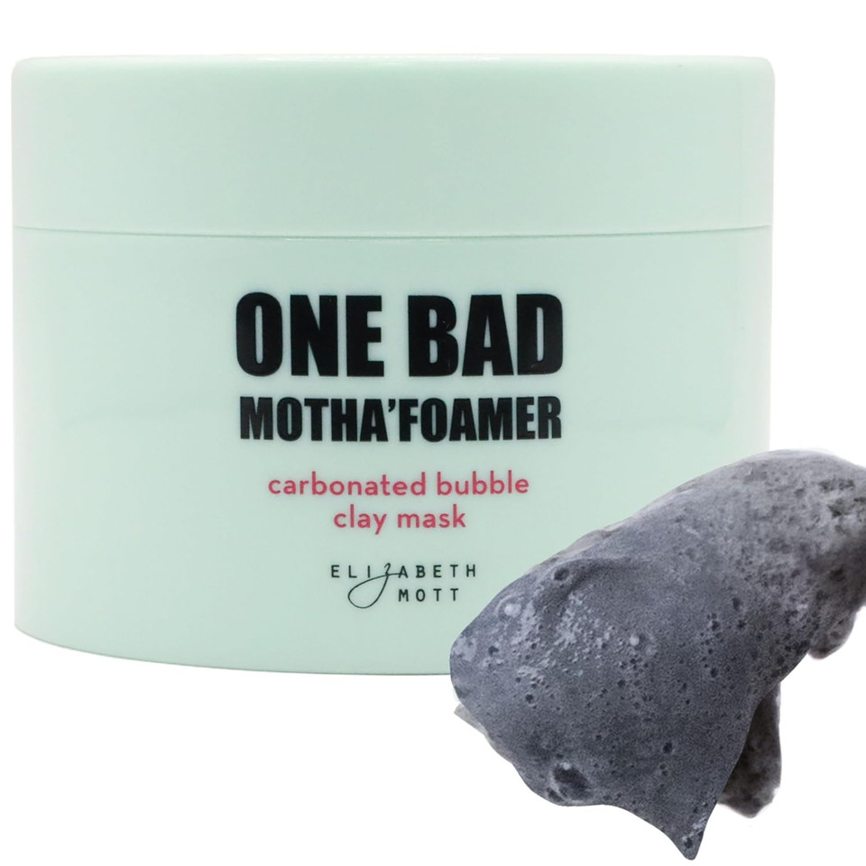 Elizabeth Mott Carbonated Bubble Detox Clay Mask  Korean Skincare For Deep Pore Cleansing, Acne, Blackheads & Oil Control  Charcoal Face Mask For Breakouts & Smooth Skin  Cruelty-Free, 3.53 Oz