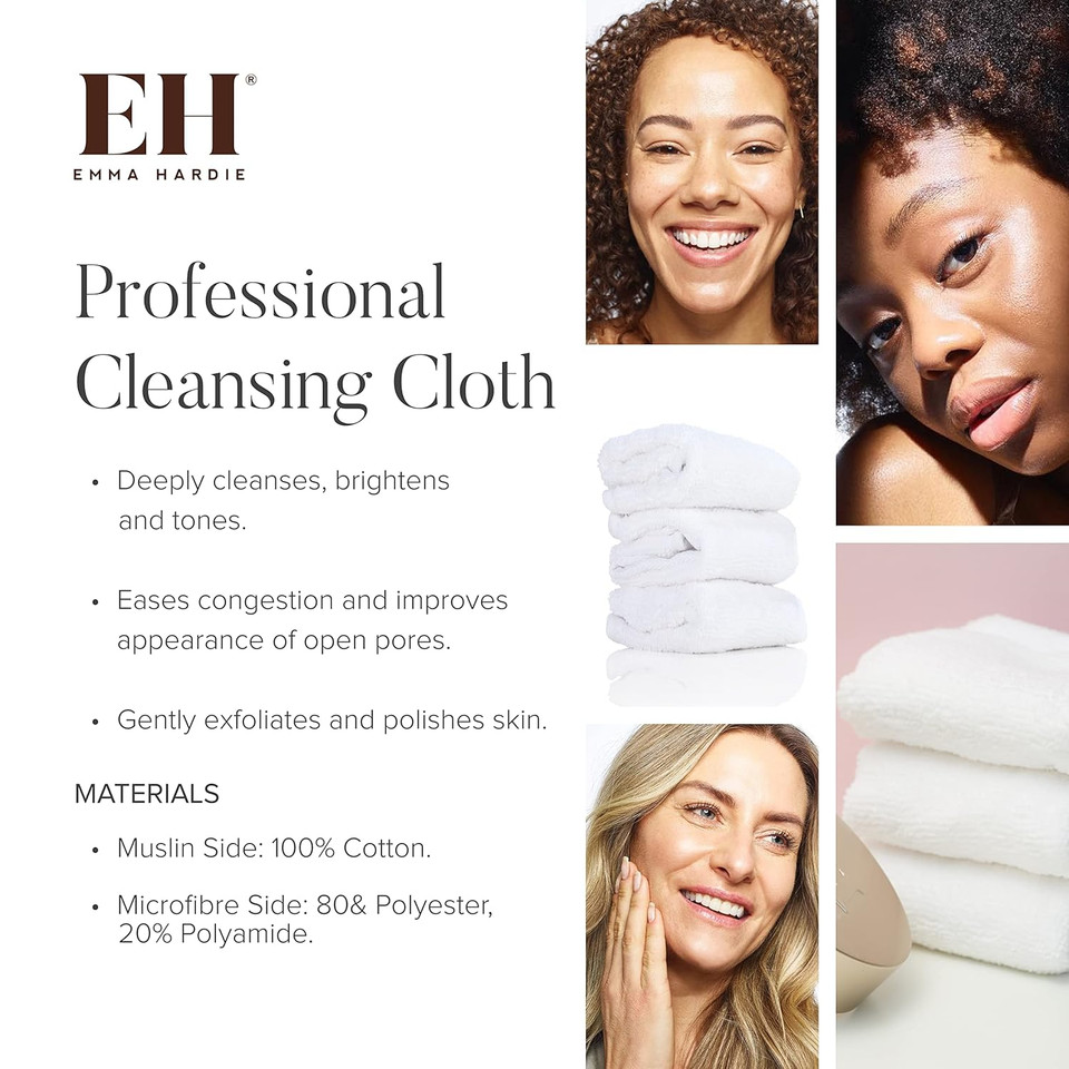 Emma Hardie Hydrate & Protect Kit, Gift Sets Includes: 50Ml Moringa Cleansing Balm, 15Ml Midas Touch Revitalising Cream, 15Ml Protect & Prime Spf30 Cream, 15Ml Pink Clay Detox Mask & A Cleansing Cloth