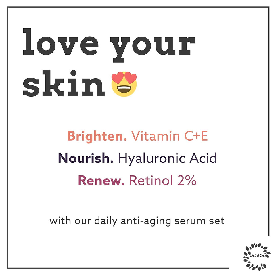 Eve Hansen Vitamin C Anti-Aging Serum Set - 3-In-1 Serum, Cleanser, Night Cream For Face Eve Hansen Vitamin C Anti-Aging Serum Set - 3-In-1 Serum, Cleanser, Night Cream For Face