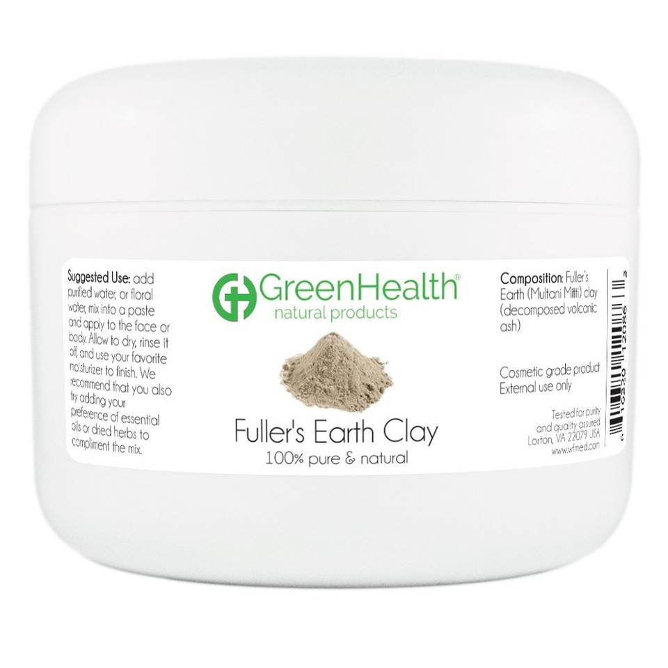 Fuller'S Earth Clay Powder 3 Oz - 100% Pure & Natural By Greenhealth