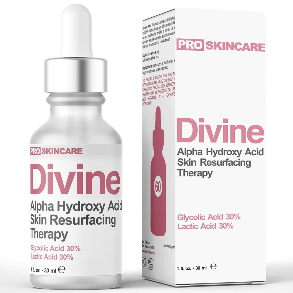 Glycolic Acid & Lactic Acid Peeling Solution - Skin Perfecting 30% Aha Liquid, Professional Grade Chemical Face Peel For Acne Scars, Collagen Boost, Wrinkles, Fine Lines - Aha - 1 Fl Oz