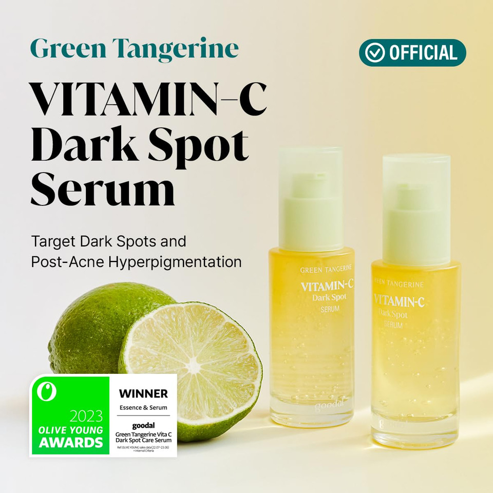 Goodal Green Tangerine Vitamin C Serum. Cream, Eye Patch Bundle