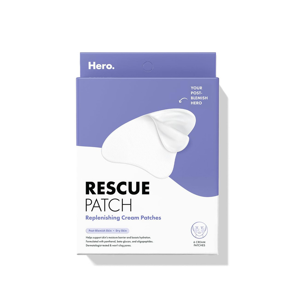 Hero Cosmetics Rescue Patch  The Moisturizing Cream Patch For Post-Blemish Skin. Provides Instant Moisture And Long-Lasting Hydration. Dermatologist-Tested And WonT Clog Pores. 6Ct (3 Pairs)