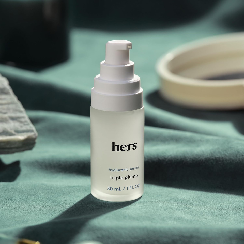 Hers Triple Plump Hyaluronic Face Serum - Deeply Hydrating Hyaluronic Acid Face Serum With 3 Different Molecular Weights - Provides 3 Levels Of Hydration - 1 Fl Oz