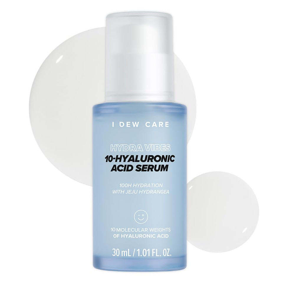 I Dew Care Hyaluronic Skincare - Hydra Vibes 10-Hyaluronic Acid Serum | Jeju Hydrangea, Moisturizing, Korean Glass Skin, Vegan, Cruelty-Free, Hydrating, Dry Skin Treatment, 1.01 Fl Oz I Dew Care Hyaluronic Skincare - Hydra Vibes 10-Hyaluronic Acid Serum | Jeju Hydrangea, Moisturizing, Korean Glass Skin, Vegan, Cruelty-Free, Hydrating, Dry Skin Treatment, 1.01 Fl Oz