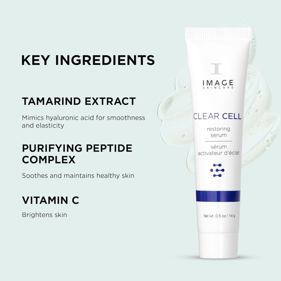 Image Skincare, Clear Cell Restoring Serum, Balancing And Mattifying Facial Serum For Oily Prone Skin