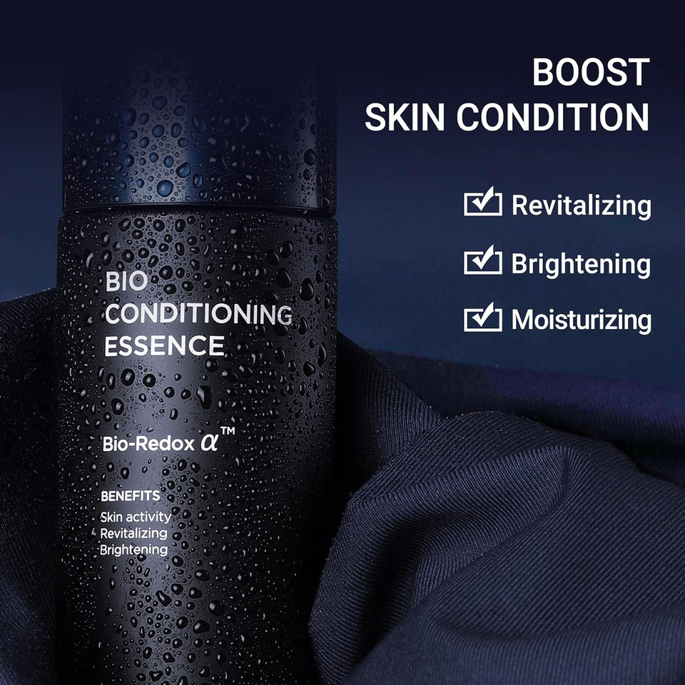 Iope Moisturizing Serum For Men - Men Bio Essence Intensive Anti Aging, Skin Tightening And Soothing, 3 In 1 Skincare For Fine Lines, 4.90 Fl.Oz.(145Ml) By Amorepacific