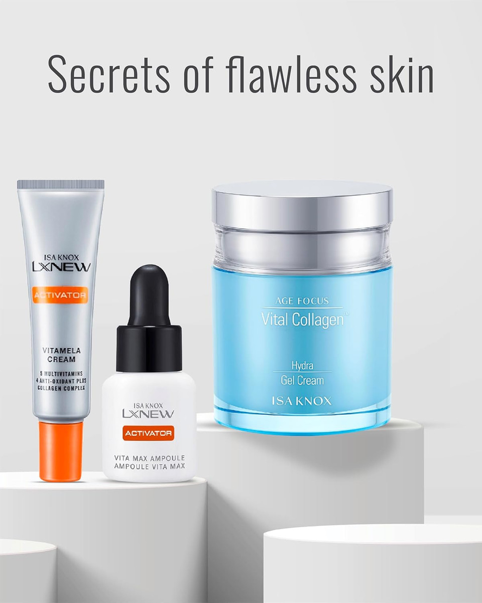 Isa Knox Lxnew Vitamin Max Ampoule Set (2Fl Oz) - Skin Radiance And Elasticity, Vitamin C, Multivitamins, Ferulic Acid | Korean Skincare