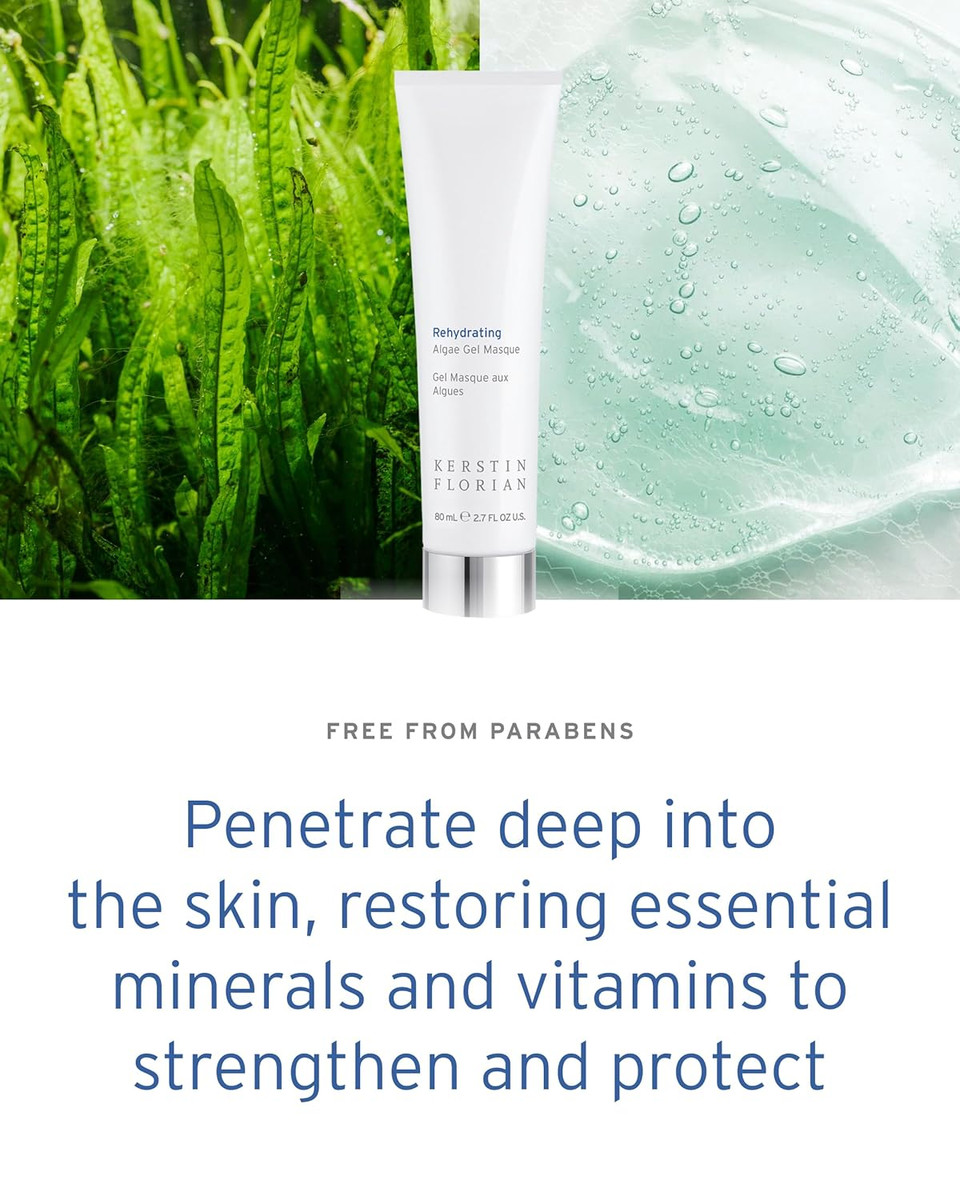 Kerstin Florian Rehydrating Algae Gel Masque | Hydrating Face Mask For Dry Skin | Clarifies & Nourishes With Plant Extracts | 2.7 Fl Oz