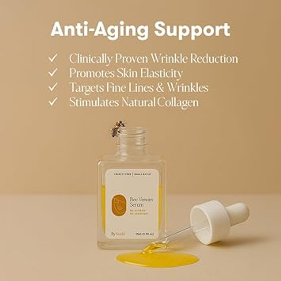 Kushi Bee Venom Serum  Hydrating & Firming Face Serum For Radiant, Youthful-Looking Skin  Cruelty-Free, No Parabens Or Sulfates  15Ml