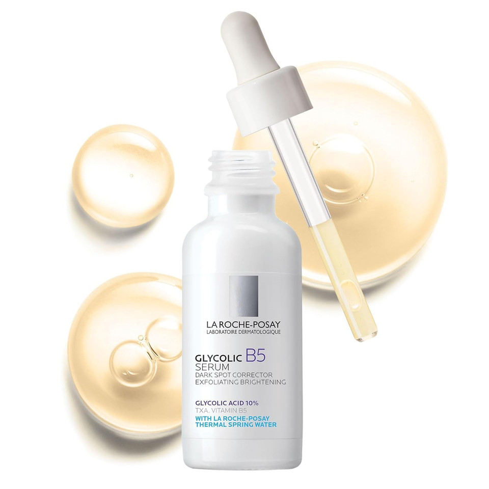 La Roche-Posay Glycolic Acid Serum With Kojic Acid And Vitamin B5, Reduces Dark Spots And Discoloration, Skin Tone Corrector To Brighten And Even Skin Tone