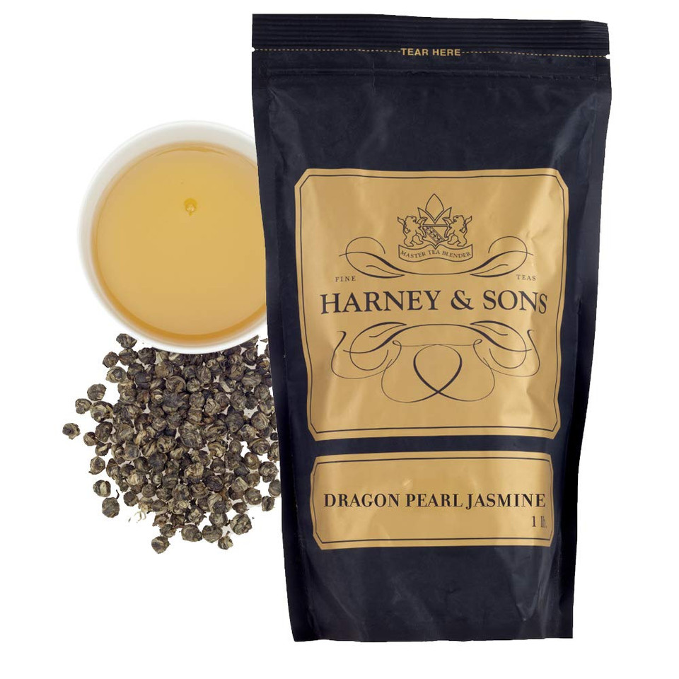 Harney & Sons Dragon Pearl Oz Loose Leaf Green And White Tea, Jasmine, 16 Ounce