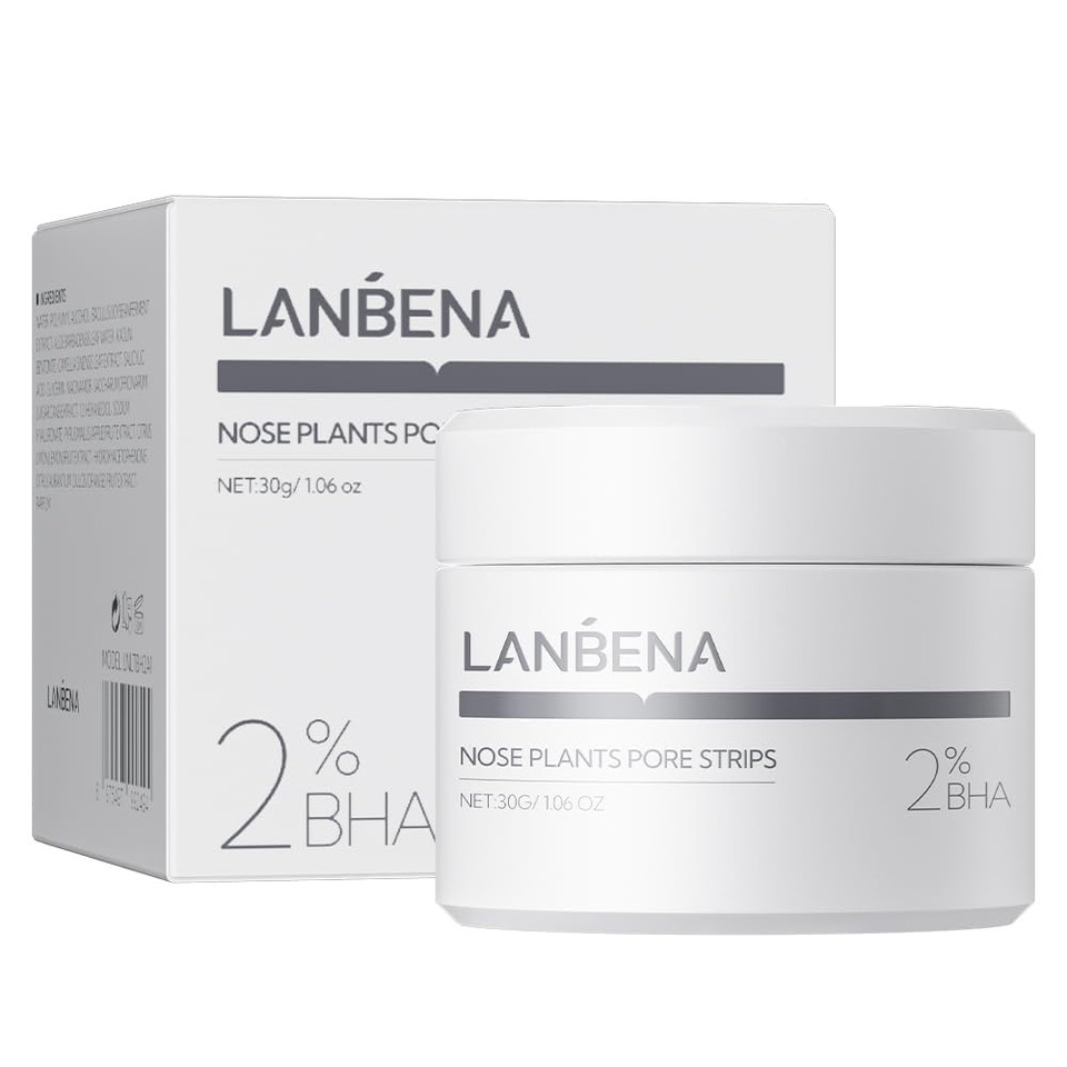 Lanbena Blackhead Mask, Nose Plants Pore Strips Blackhead Remover Mask Peel Off Mask Facial Pore Cleanser Purifying Face Mask Nose Strips (1.05Oz/30G)