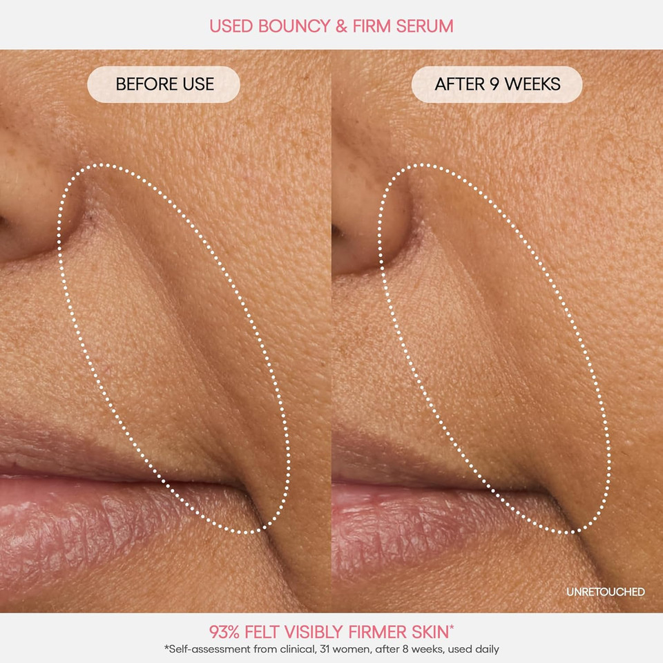 Laneige Bouncy & Firm Serum: Korean Slow Aging Collagen Serum With Peptides For Plumping, Firming, & Hydrating