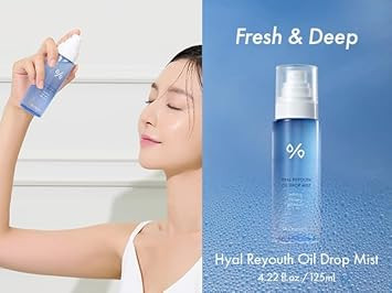 Leegeehaam Dr.Ceuracle Hyal Reyouth Oil Drop Mist (125Ml / 4.22 Fl. Oz.) - Facial Serum Mist With Hyaluronic Acid, Panthenol, Fructan, Soothing And Hydrating For All Skin Types