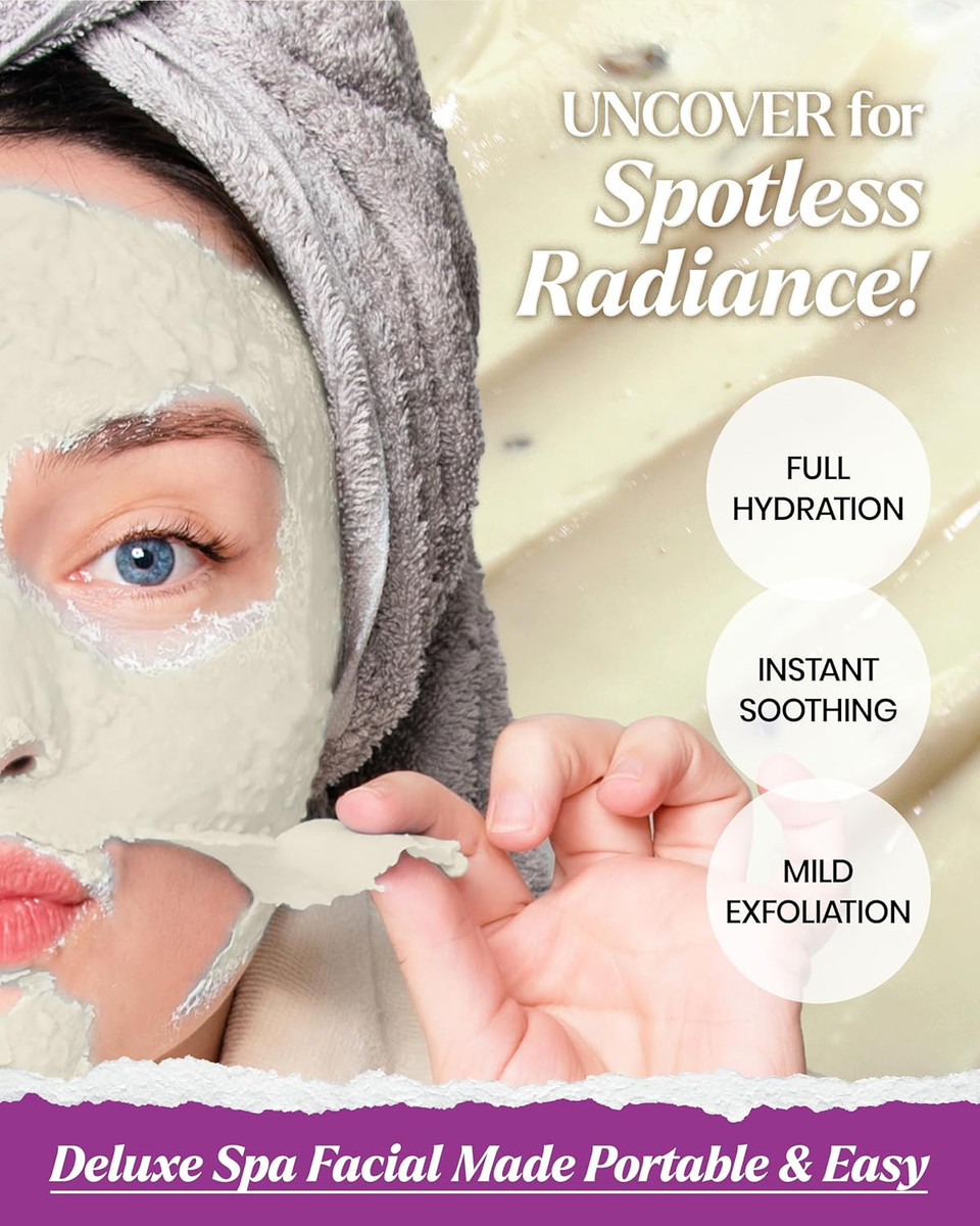 Lindsay Lavender Modeling Mask Cup Pack - Korean Skin Care Face Mask Modeling Pack  Single-Use Hydrating Face Mask W/Spatula Spoon  Spa Facial Peel-Off Mask (6 Ea, 0.36 Lb)