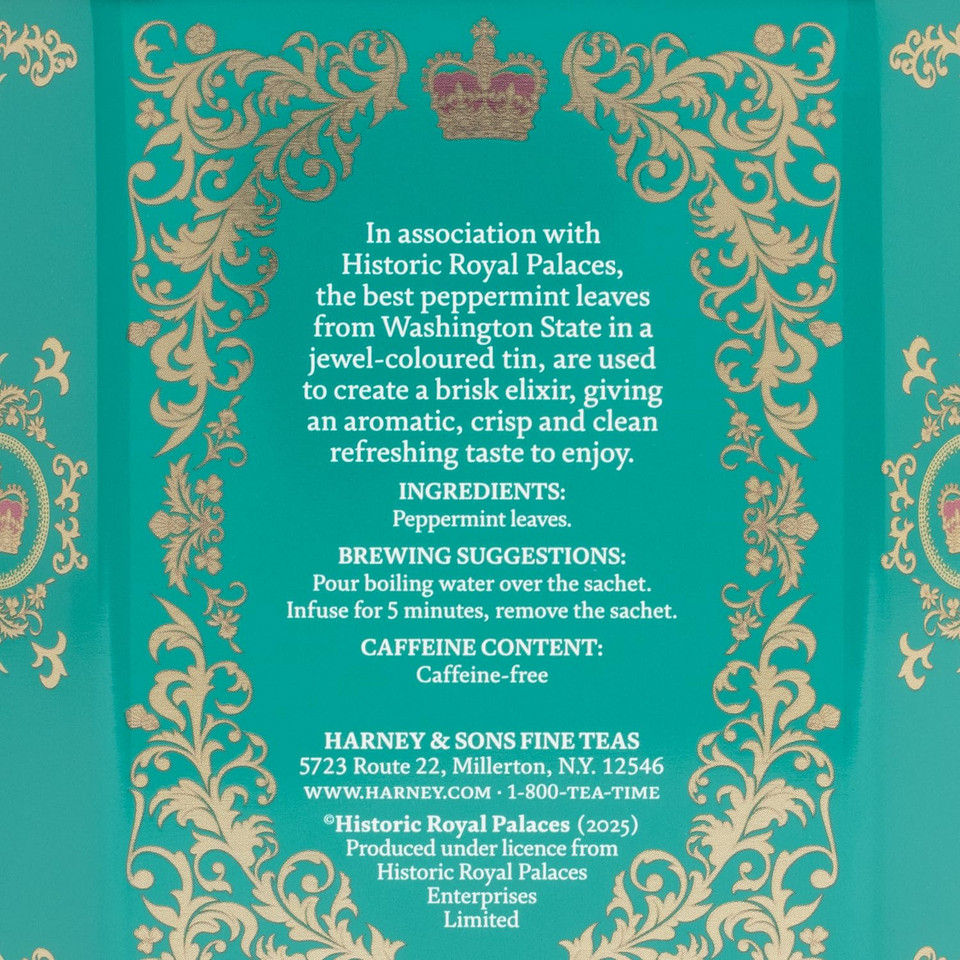 Harney & Sons Peppermint Herbal Tea In Sachets, Caffeine-Free Herbal, 30 Sachets