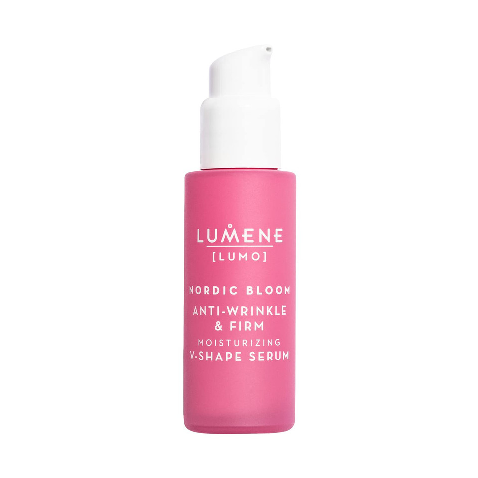 Lumene [Lumo] Nordic Bloom Anti-Wrinkle & Firm Moisturizing V-Shape Face Serum - Hydrating Serum To Help Visibly Reduce Fine Lines + Wrinkles - Infused With Nordic Lingonberry Extract (30 Ml)