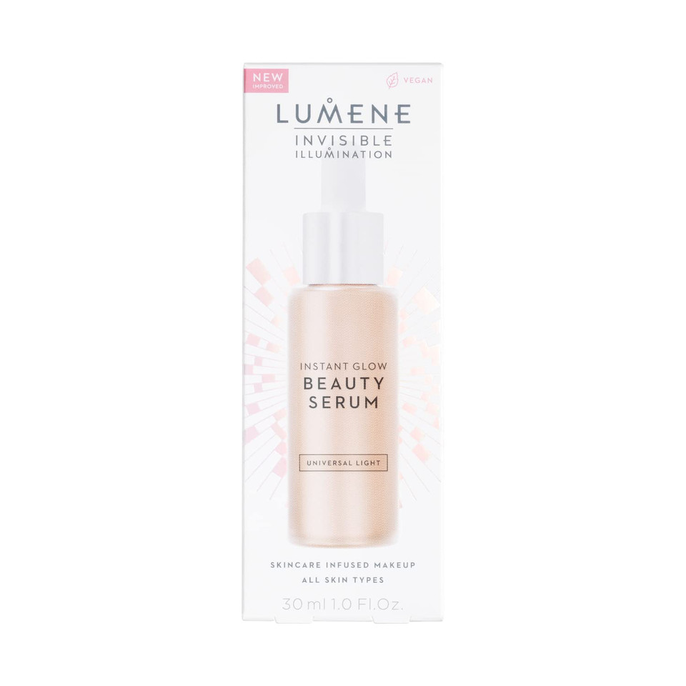 Lumene Invisible Illumination Instant Beauty Glow Serum - Sheer-Coverage Face Makeup + Brightening Serum - Infused With Nordic Algae And Vitamin E For Instant Radiance - Universal Bronze (30Ml)