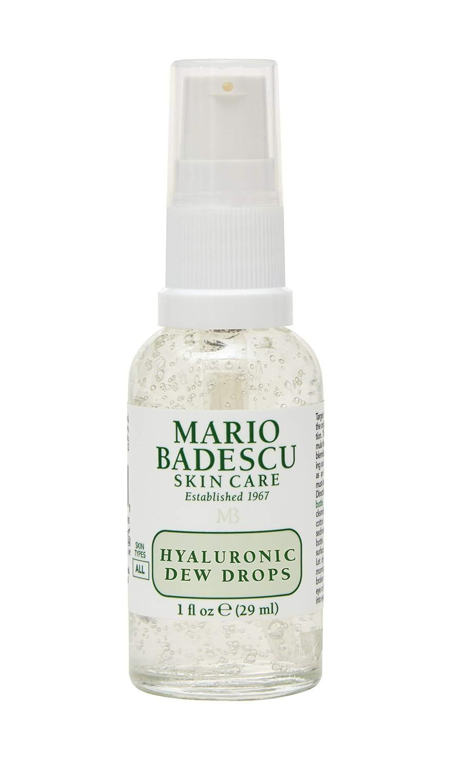 Mario Badescu Hyaluronic Dew Drops For All Skin Types  Hydrating Gel-Serum Hybrid With Sodium Hyaluronate, Niacinamide & Botanical Extracts For A Dewy, Glass-Like Glow  1 Fl Oz