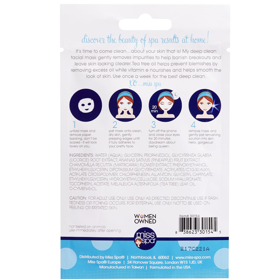 Miss Spa Facial Sheet Mask Deep Clean