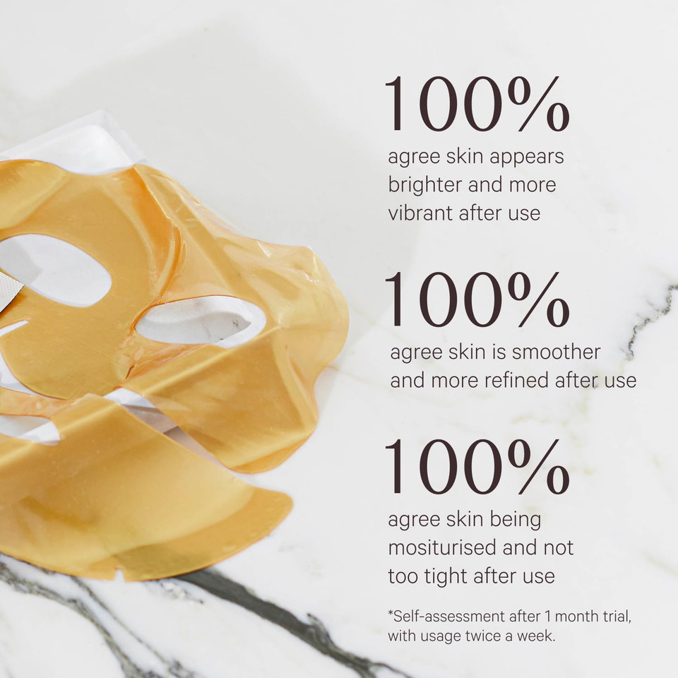 Mz Skin Hydra-Lift Gold Face Mask - Niacinamide-Enhanced Hydrogel Treatment For Brightening Radiance, Restoring & Firmness, With Gold Nano Particles, Hyaluronic Acid, Vitamin C & Collagen