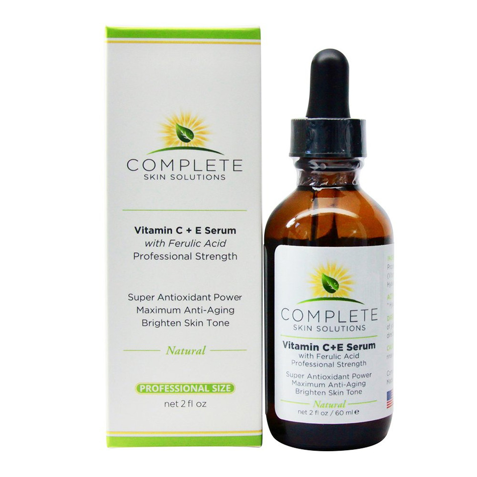 Natural Best Vitamin Ce Serum - 2 Oz With Ferulic,Hyaluronic Acid, Vitamin C 15% - Made In Usa