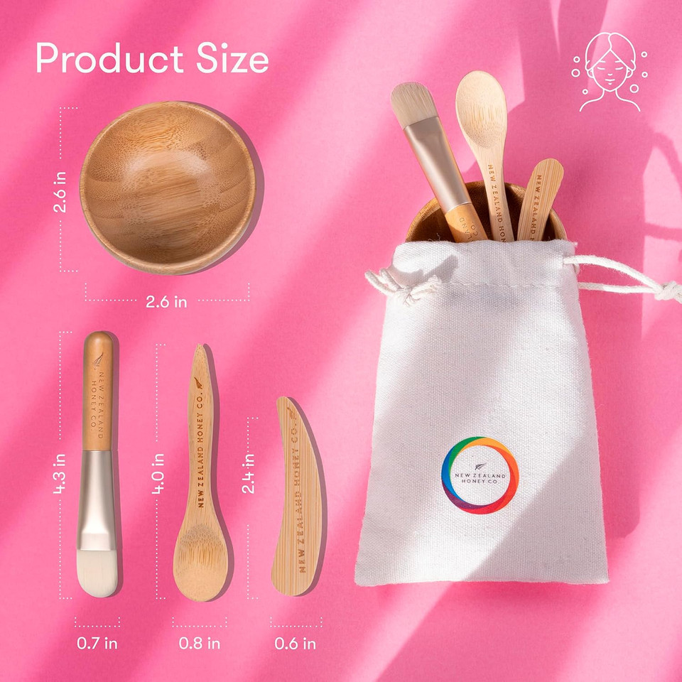 New Zealand Honey Co. 5 Piece Bamboo Beauty Bundle + Umf 20+ 125G