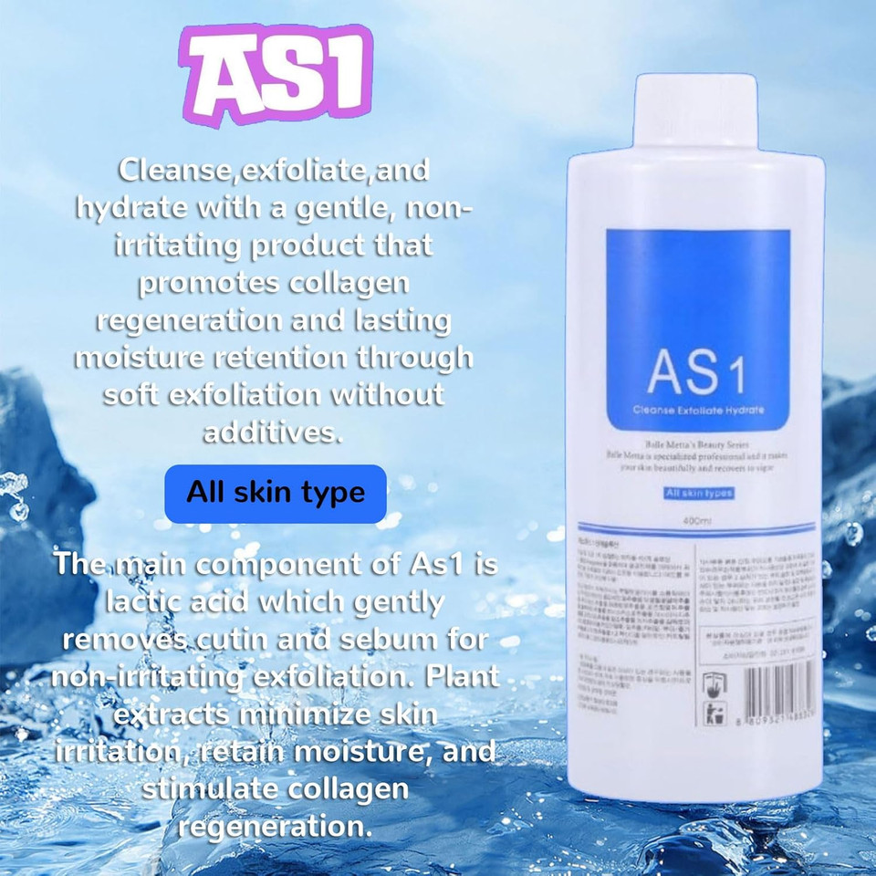 Aqua Peeling Solution For Hydradermabrasion Machines  Peeling Solution For All Skin Types (As1, Sa2, Ao3)  Deep Cleansing, Hydration