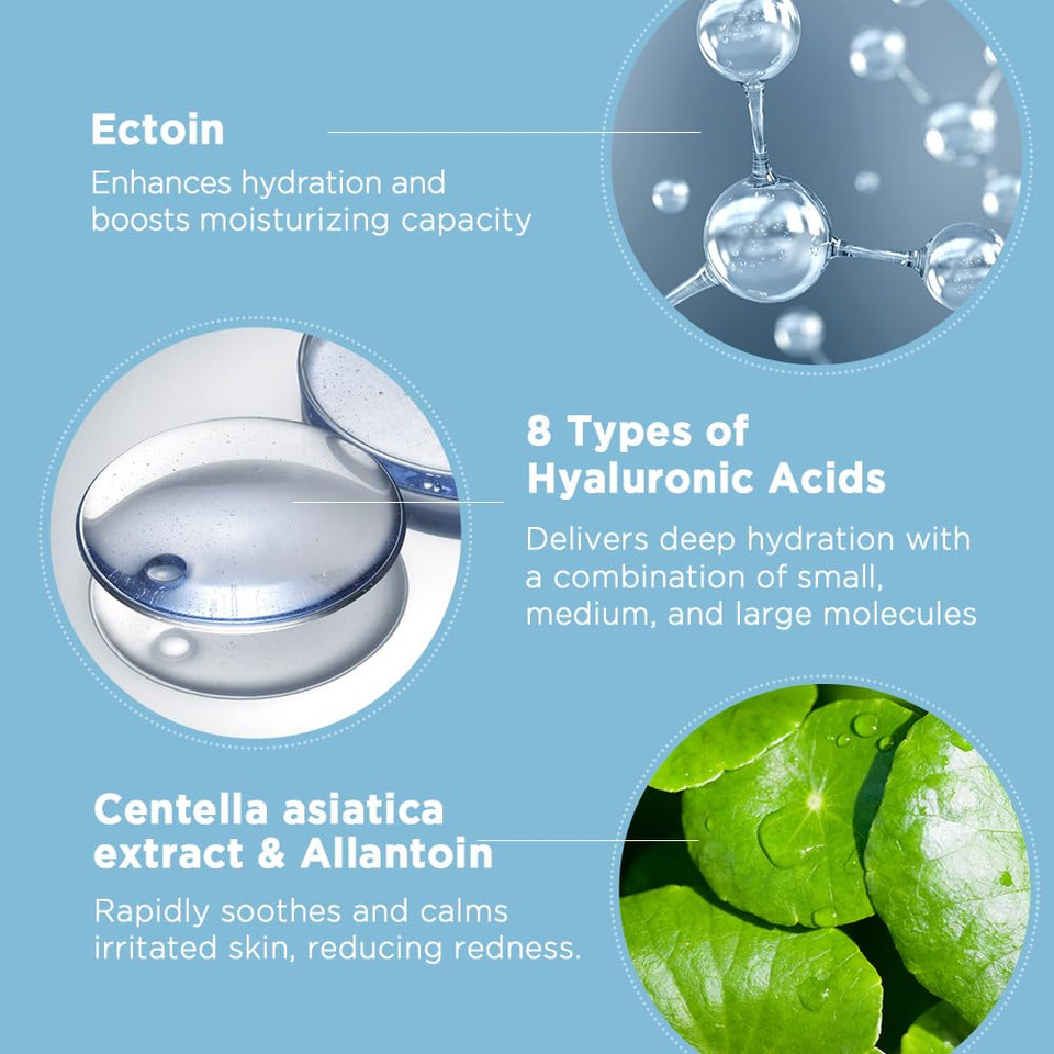 Nightingale Ecto-Hyaluronic Ampoule With 8 Layer Hyaluronic Acid, Ectoin, Hyaluronic Acid Serum For Dry Skin, Fragrance Free, Hypoallergenic, Allergen Free, Cruelty Free, Vegan, Korean Skin Care Nightingale Ecto-Hyaluronic Ampoule With 8 Layer Hyaluronic Acid, Ectoin, Hyaluronic Acid Serum For Dry Skin, Fragrance Free, Hypoallergenic, Allergen Free, Cruelty Free, Vegan, Korean Skin Care