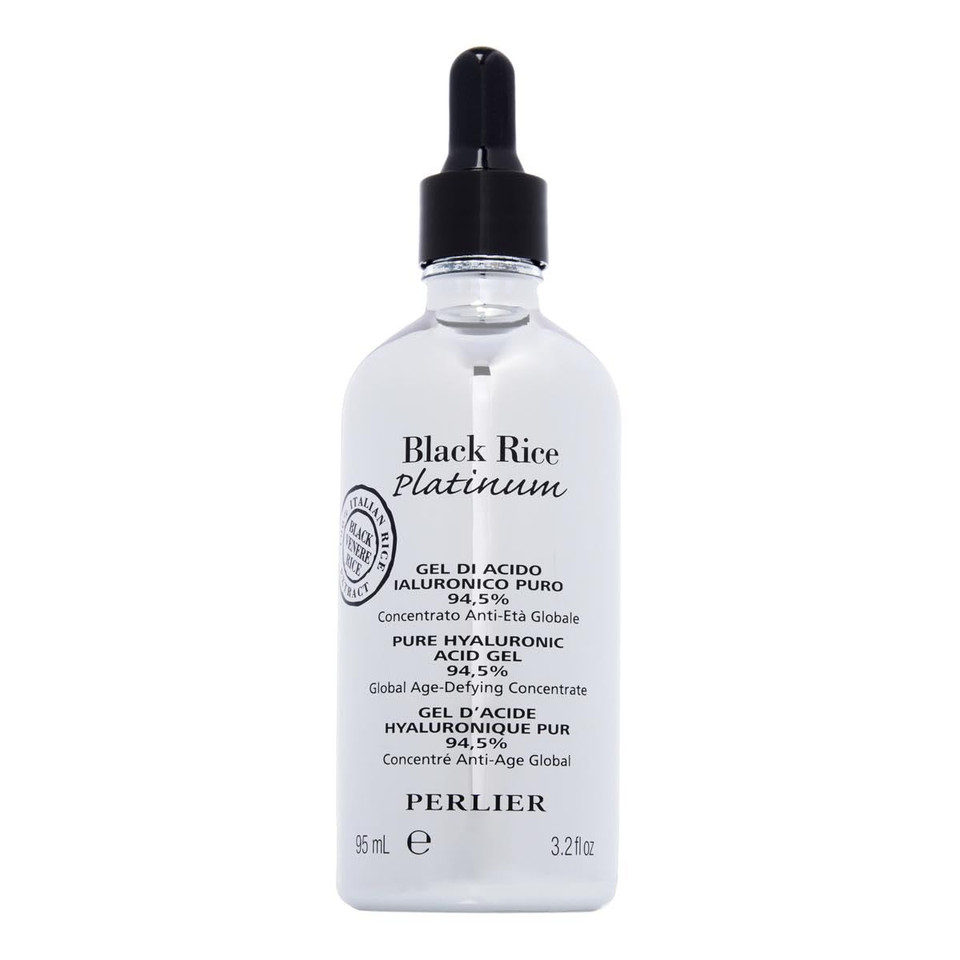 Perlier Black Rice Platinum 94.5% Pure Hyaluronic Acid Gel 3.2 Fl. Oz