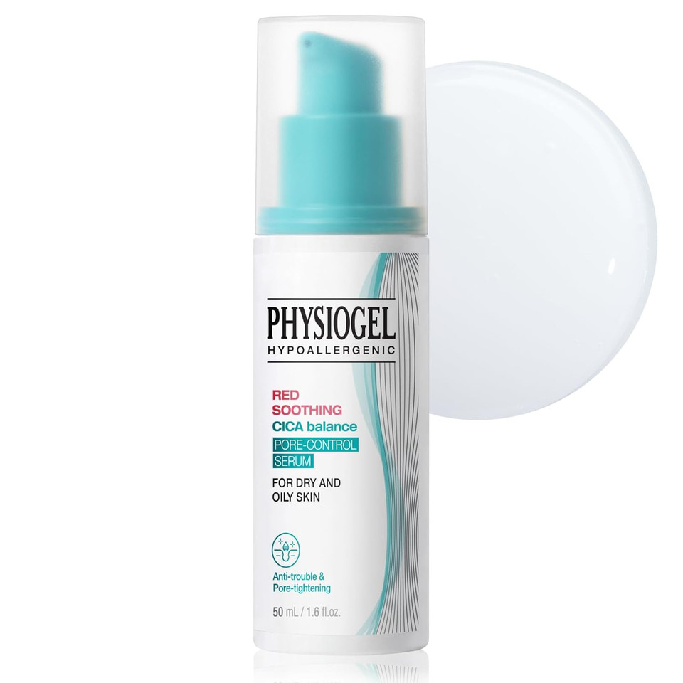 Physiogel Red Soothing Cica Balance Pore-Control Serum, Niacinamide Facial Exfoliant For Blackheads, Pore Minimizer Serum For Face, Korean Skin Care, 1.69 Fl.Oz Physiogel Red Soothing Cica Balance Pore-Control Serum, Niacinamide Facial Exfoliant For Blackheads, Pore Minimizer Serum For Face, Korean Skin Care, 1.69 Fl.Oz