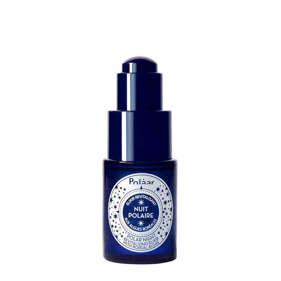Polåar - Polar Night Revitalizing Elixir Face Serum With Boreal Algae - Anti-Aging Night Oil Under Eye Wrinkles, Fine Lines & Age Spots Smoothing, Regenerating - 99% Natural, Vegan Made In France 0.5