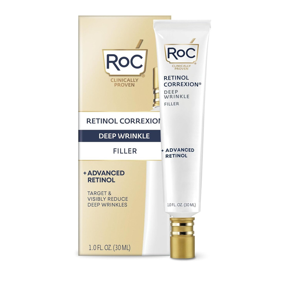 Roc, Retinol Correxion Deep Wrinkle Facial Filler With Hyaluronic Acid Retinol Ounce, 1 Fl Oz