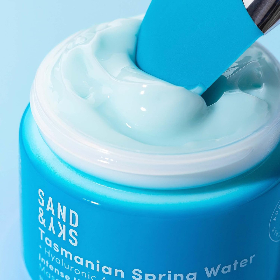 Sand & Sky Tasmanian Spring Water Intense Hydration Face Mask With Pentavitin & Hyaluronic Acid - Barrier Boosting Mask For Sensitive Skin, Soothes Redness Sand & Sky Tasmanian Spring Water Intense Hydration Face Mask With Pentavitin & Hyaluronic Acid - Barrier Boosting Mask For Sensitive Skin, Soothes Redness