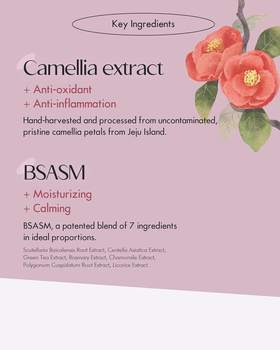 Skincure Camellia Flower Cream Mask - Korean Skincare Antioxidant, Petal-Infused Wash-Off Facial Mask, Anti-Aging & Hydrating Treatment For Dry And Rough Skin, 2.3 Fl. Oz