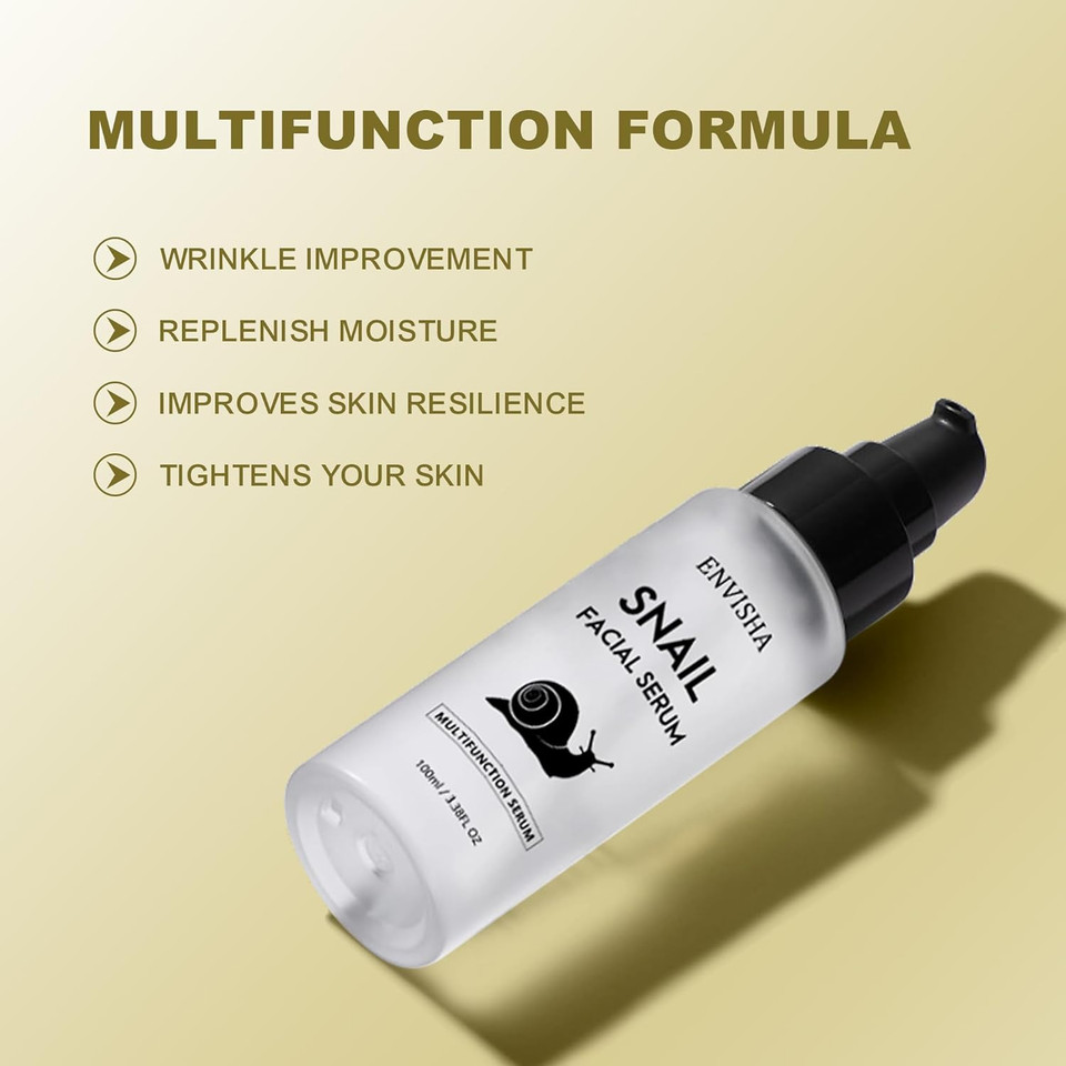 Snail Facial Serums,Hydrating Serum For Face With Snail Secretion Filtrate For Dull Skin & Fine Lines, Anti-Aging,Wrinkle Care, Skin Nutrition