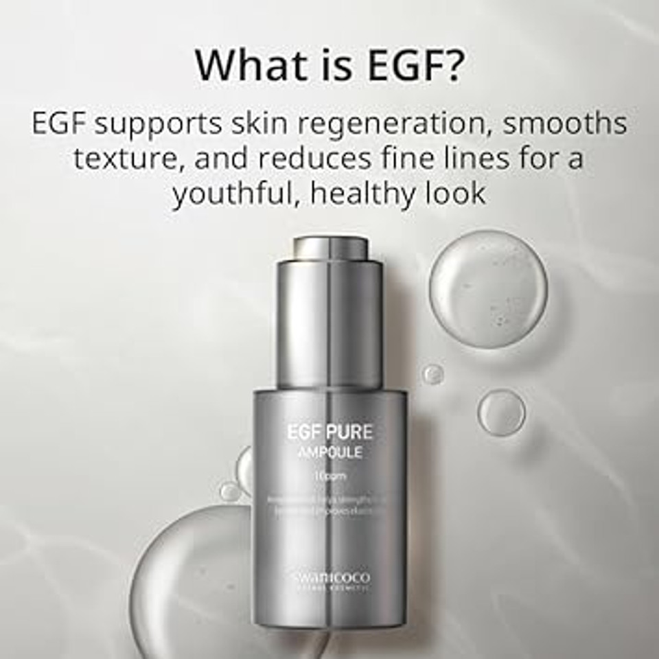 Pregnancy Safe Egf Pure 10 Ppm Ampoule, Improve Skin Elasticity, Strengthen Skin Barrier, Lightweight Anti Aging Firming Wrinkle Serum Korean Skincare Postpartum Care 30Ml 1 Fl Oz
