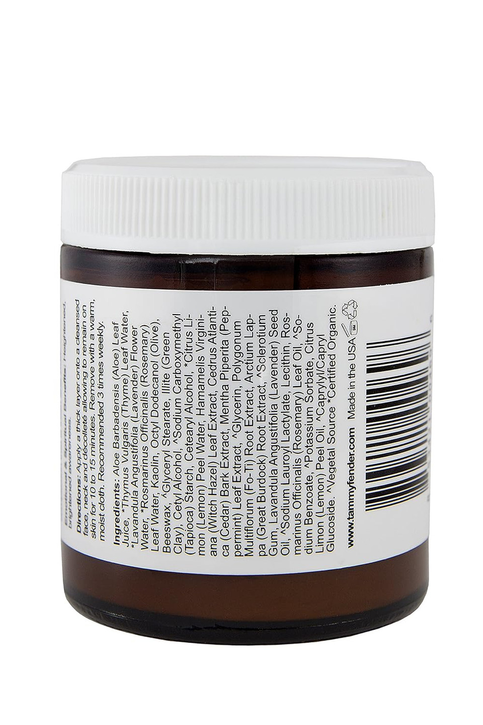 Tammy Fender - Purifying Luculent Masque | Natural, Organic, Cruelty Free, Non-Toxic Skincare | Soften, Exfoliate, & Nourish | Clay-Based Face Mask | All Skin Types (.5 Oz - Travel Mini)