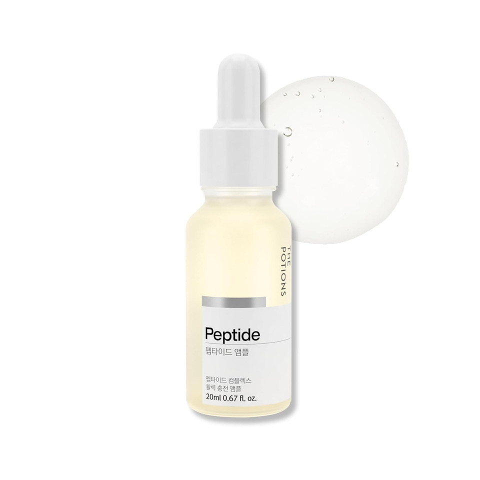 The Potions Firm & Smooth Duo  Peptide Ampoule & Cica Peeling Pad Set, Korean Skincare For Skin Texture Care And Hydration, Daily Gentle Exfoliation Routine
