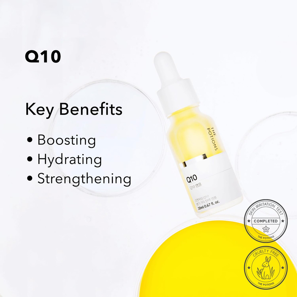 The Potions Vibrant Lift Trio Peptide & Q10 Ampoule & Essential Mixer Mask 5 Count | Vibrant Skin & Elasticity Care | Korean Skin Care