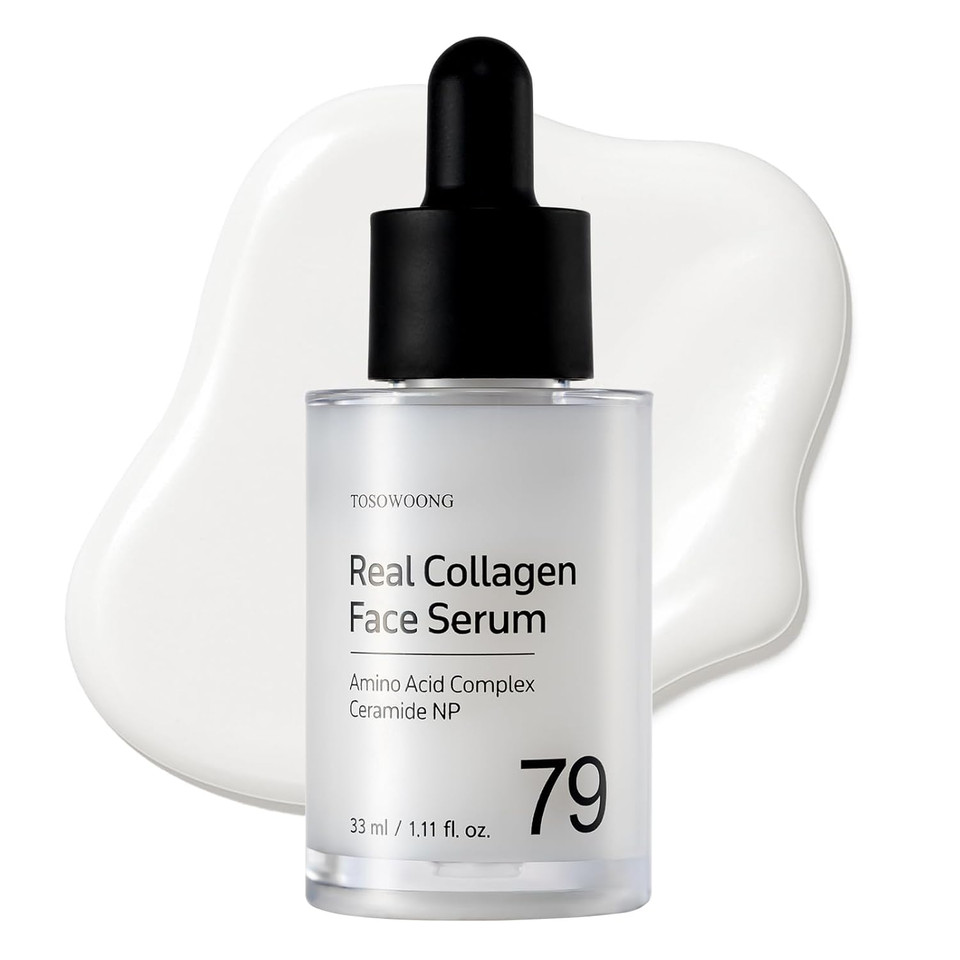 Real Collagen Face Serum, Hydrating & Firming Serum With Hydrolyzed Collagen, Hyaluronic Acid, Plumps, Sagging Skin, Reduces Fine Lines And Wrinkles, Korean Skincare, 33Ml / 1.11 Fl. Oz