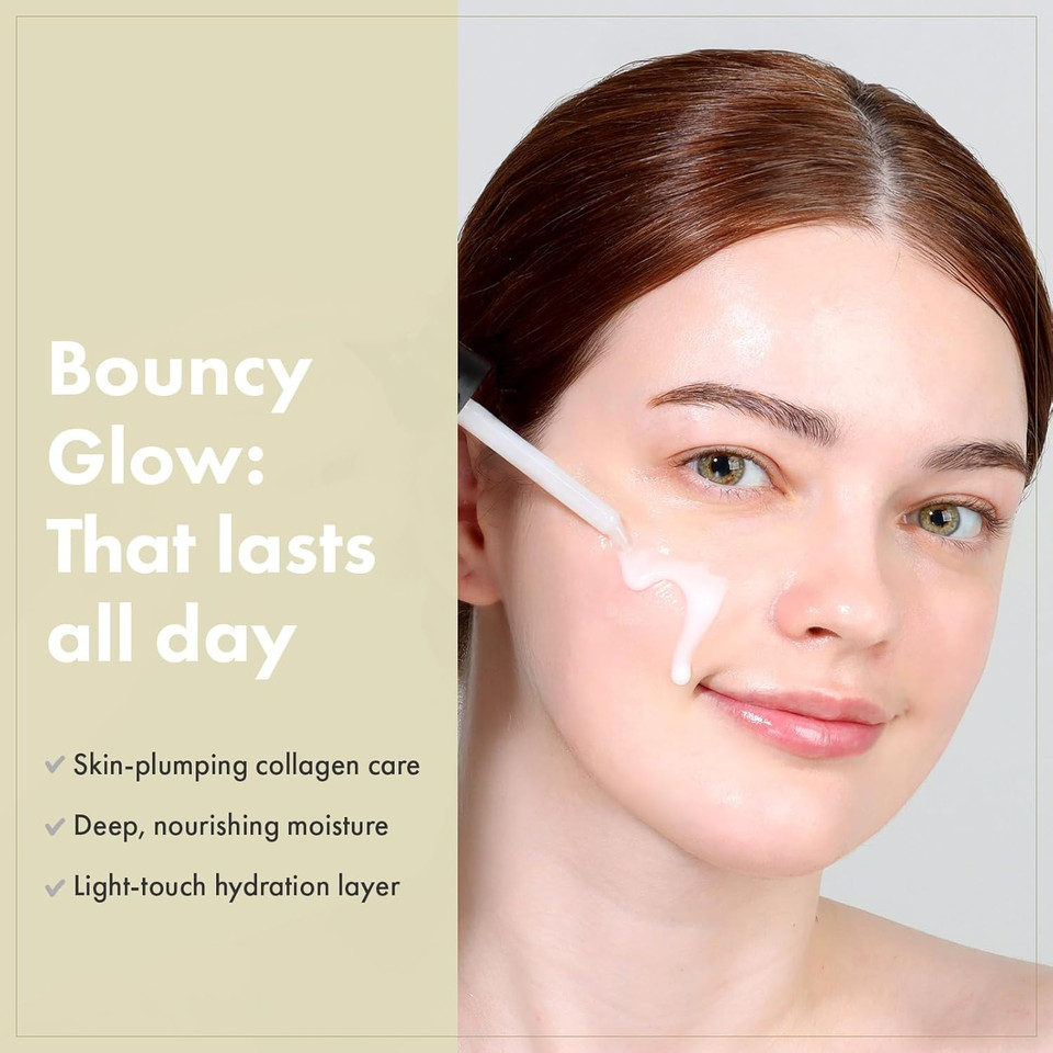 Real Collagen Face Serum, Hydrating & Firming Serum With Hydrolyzed Collagen, Hyaluronic Acid, Plumps, Sagging Skin, Reduces Fine Lines And Wrinkles, Korean Skincare, 33Ml / 1.11 Fl. Oz