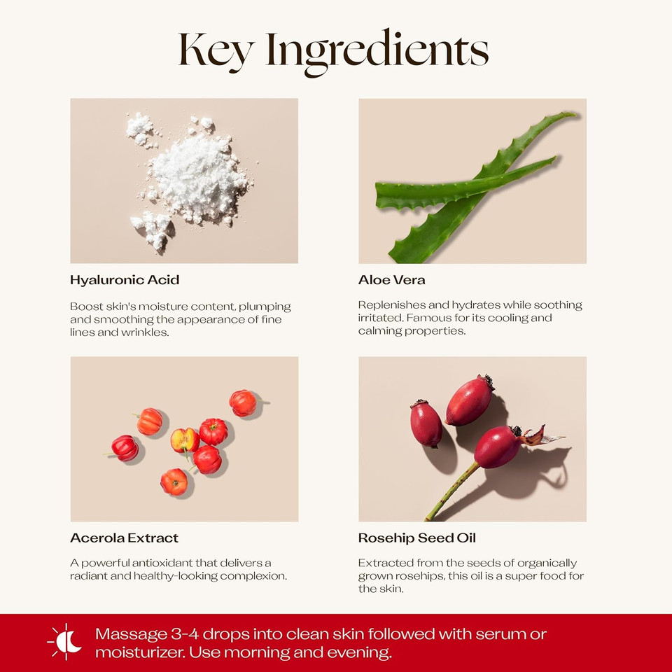 Trilogy Hyaluronic Acid+ Booster Treatment, Intense Hydration, 0.51 Fl Oz