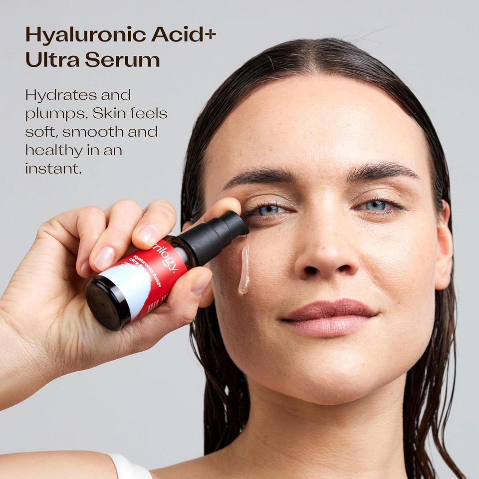 Trilogy Hyaluronic Acid+ Ultra Serum Lightweight Hydration With Peptides And Glycoin 1.0 Fl Oz